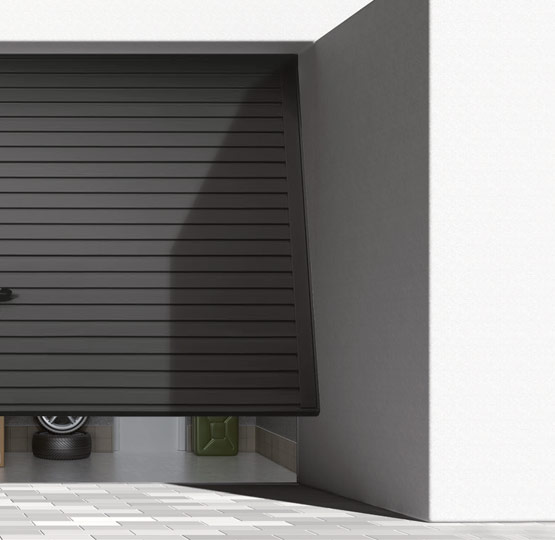 Garagen-Schwingtor in dark grey